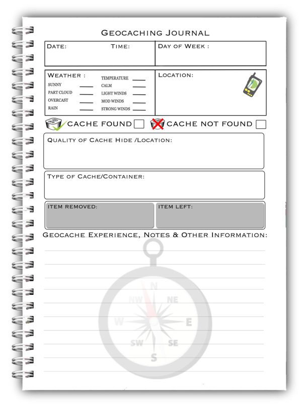 Personalised Geocaching Log Books