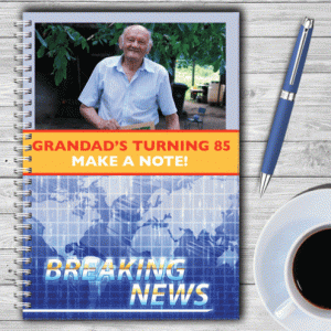 Personalised Photo Notebook – Breaking News