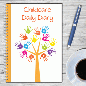 Childcare Diary – Tree Hands Design (Pink design)