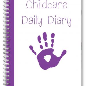 Childcare Diary – Purple Hand Design