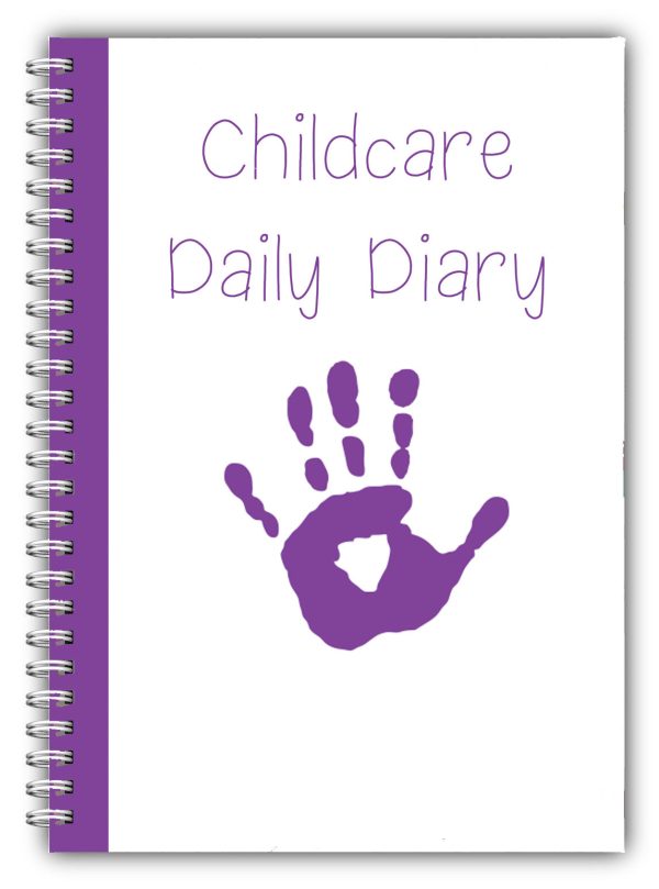 Childcare Diary – Purple Hand Design