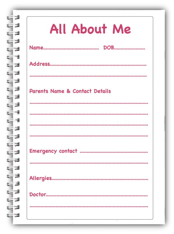 Childcare Diary – Purple Hand Design
