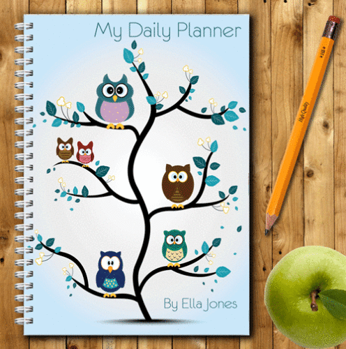 Personalised Daily Planner – Owl Design