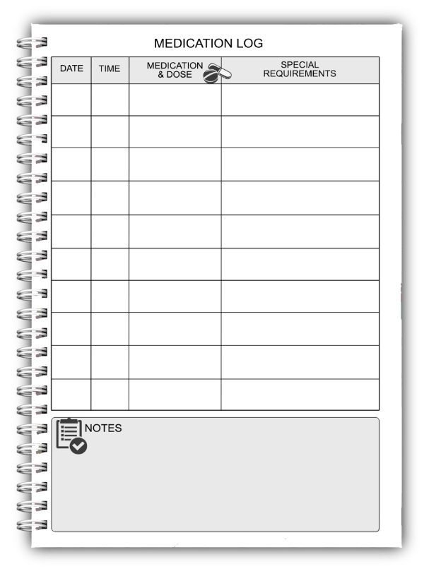 Personalised Medication Log Books