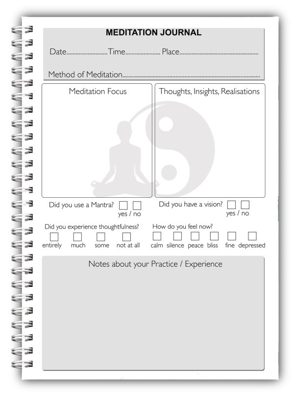 Personalised Meditation Log Books