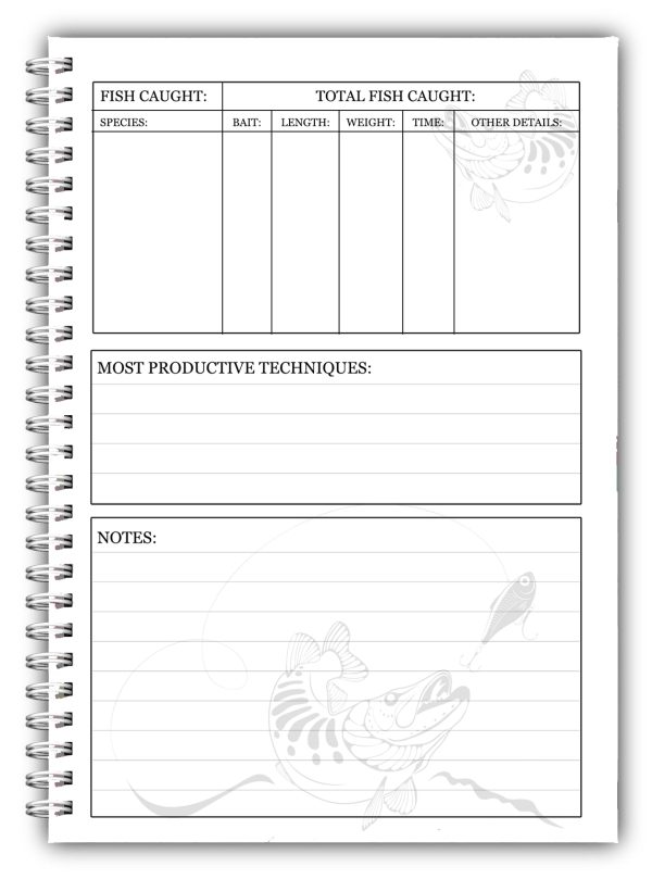 Personalised Fishing Log Book/Journal 3