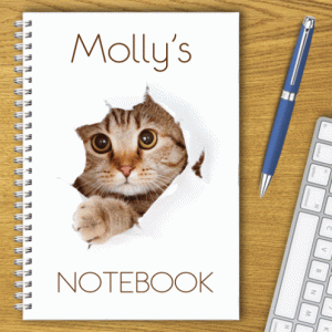 Personalised Notebook – Tabby Cat