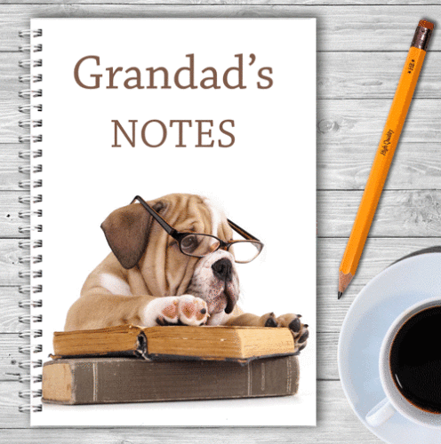 Personalised Notebook – Dog Glasses