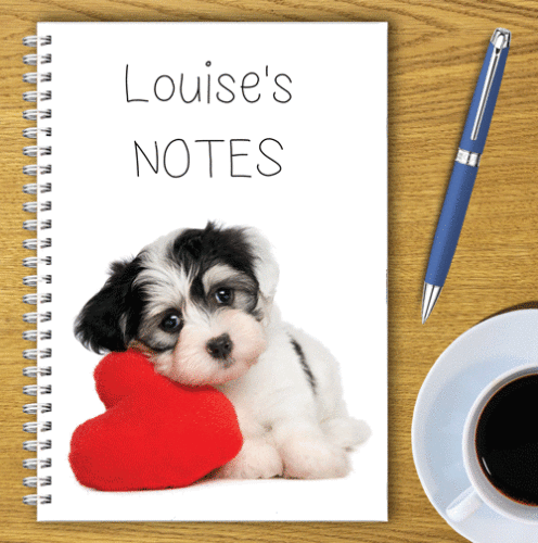 Personalised Notebook – Puppy
