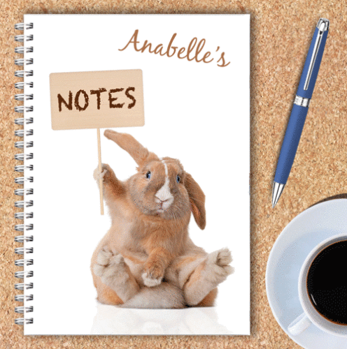 Personalised Notebook – Rabbit