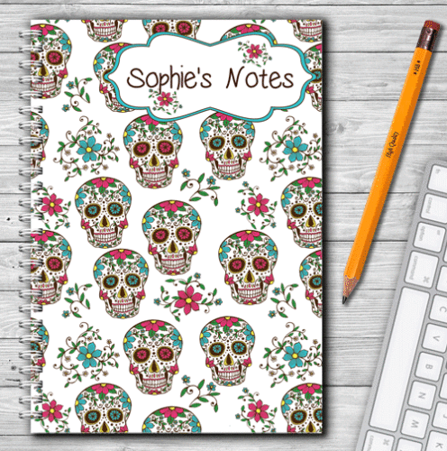 Personalised Notebook – Skulls