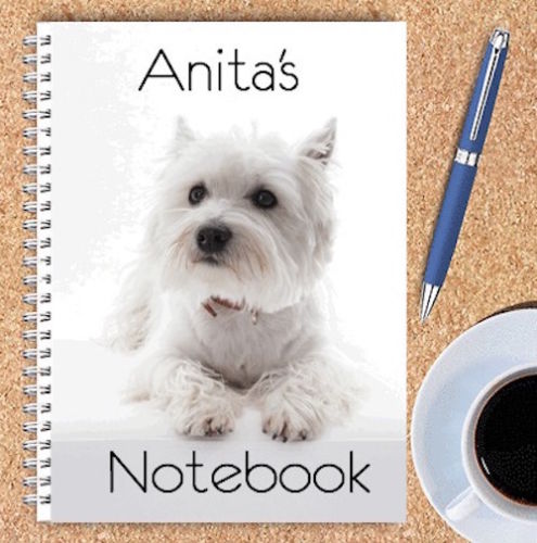 Personalised Notebook – Westie Puppy