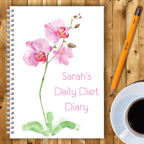 Personalised Diet Diary – Flower Design