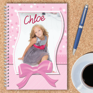 Personalised Photo Notebook – Pink Ribbon