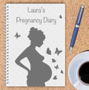 Personalised Pregnancy Diary – Beige Design