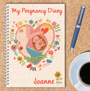 Personalised Pregnancy Diary – Heart Design