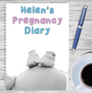 Personalised Pregnancy Diary – Baby Shoe Design