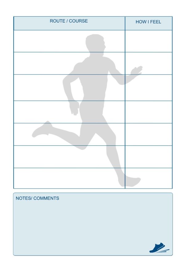 Non Personalised Running Log – Lemon