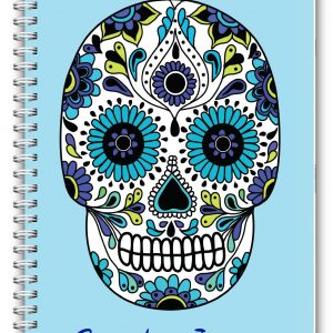 Personalised Notebook – Blue Skull