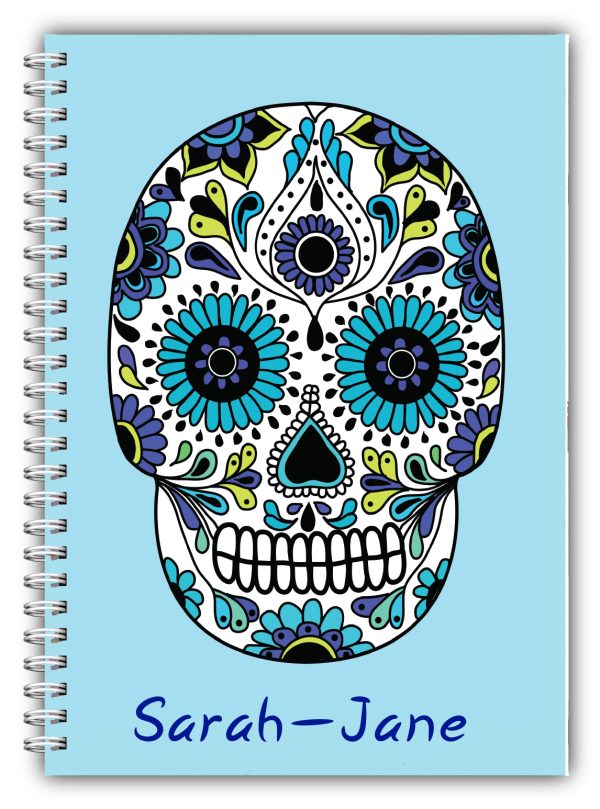 Personalised Notebook – Blue Skull