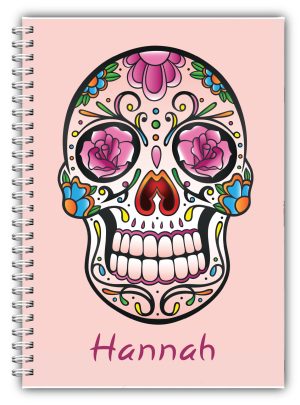 Personalised Notebook – Pink Skull