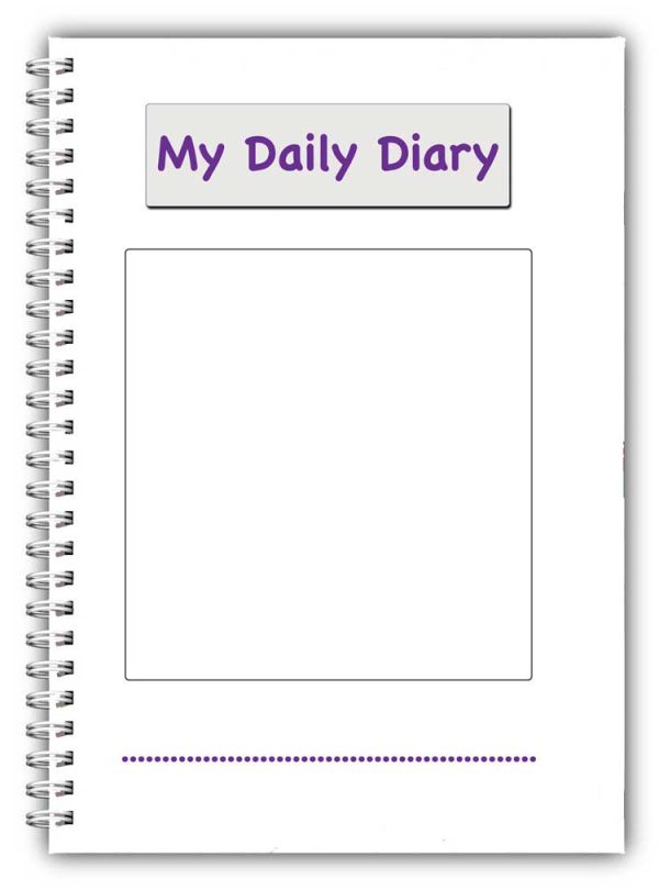 Childcare Diary – Tree Hands Design With Purple Pages