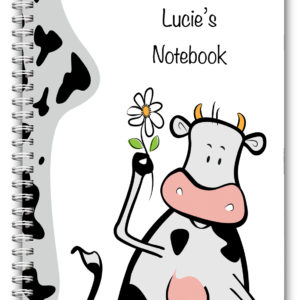 A5 Personalised Cow Notebook