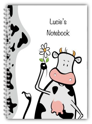 A5 Personalised Cow Notebook