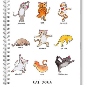 A5 Non Personalised Cat Yoga Notebook 03