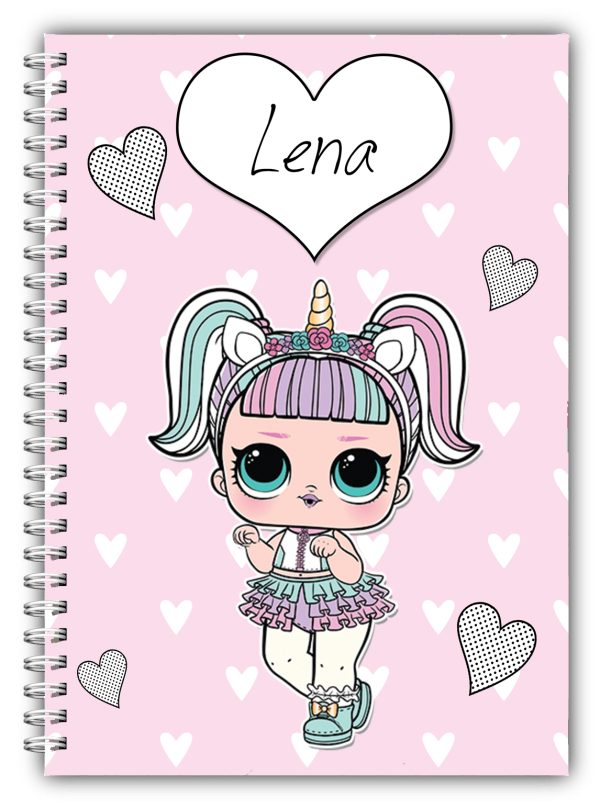 A4 Personalised Lol Doll Notebook