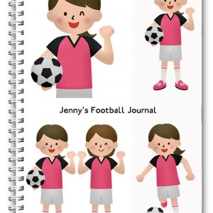 Personalised Notebook – Girls Football