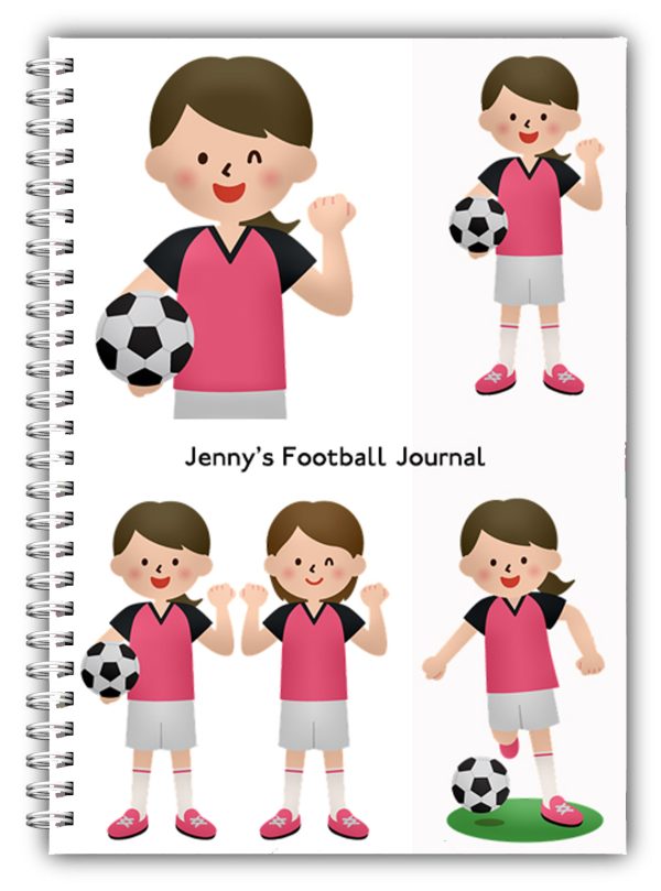 Personalised Notebook – Girls Football
