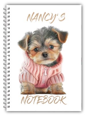 A5 Personalised Yorkshire Terrier Yorkie Small Dogs Puppy Notebook 01