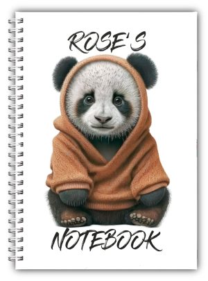 A5 Personalised Cute Panda Bear Notebook 01