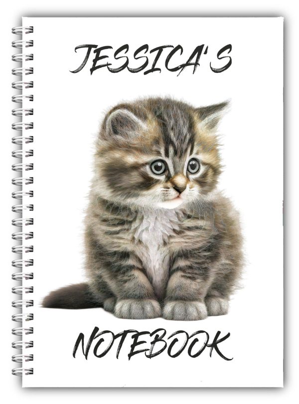 A5 Personalised Cat Kitten Notebook 01