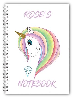 A5 Personalised Small Pony Unicorn Notebook 02