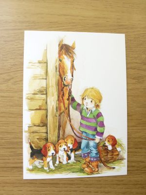A6 Craft Cards – Boy Child, Horse And Dogs
