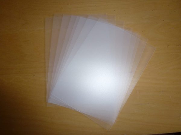 8 Sheets A5 Frosted Acetate Polypropylane Plastic 300 Micron Dolls House Window
