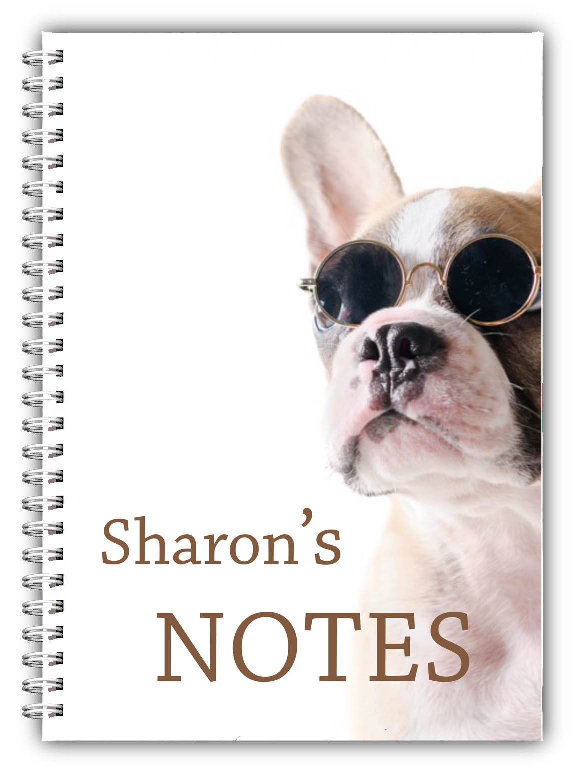 A5 Personalised Dog Glasses Notebook 05 A5 Personalised Dog Glasses Notebook 05
