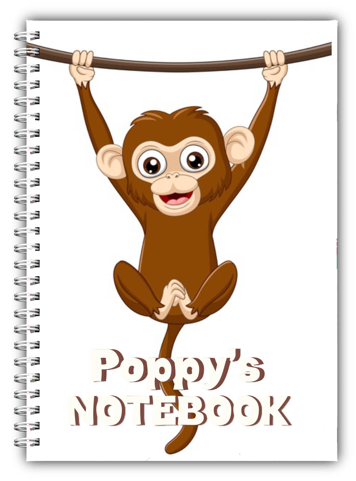 A5 Personalised Monkey Notebook 04 A5 Personalised Monkey Notebook 04