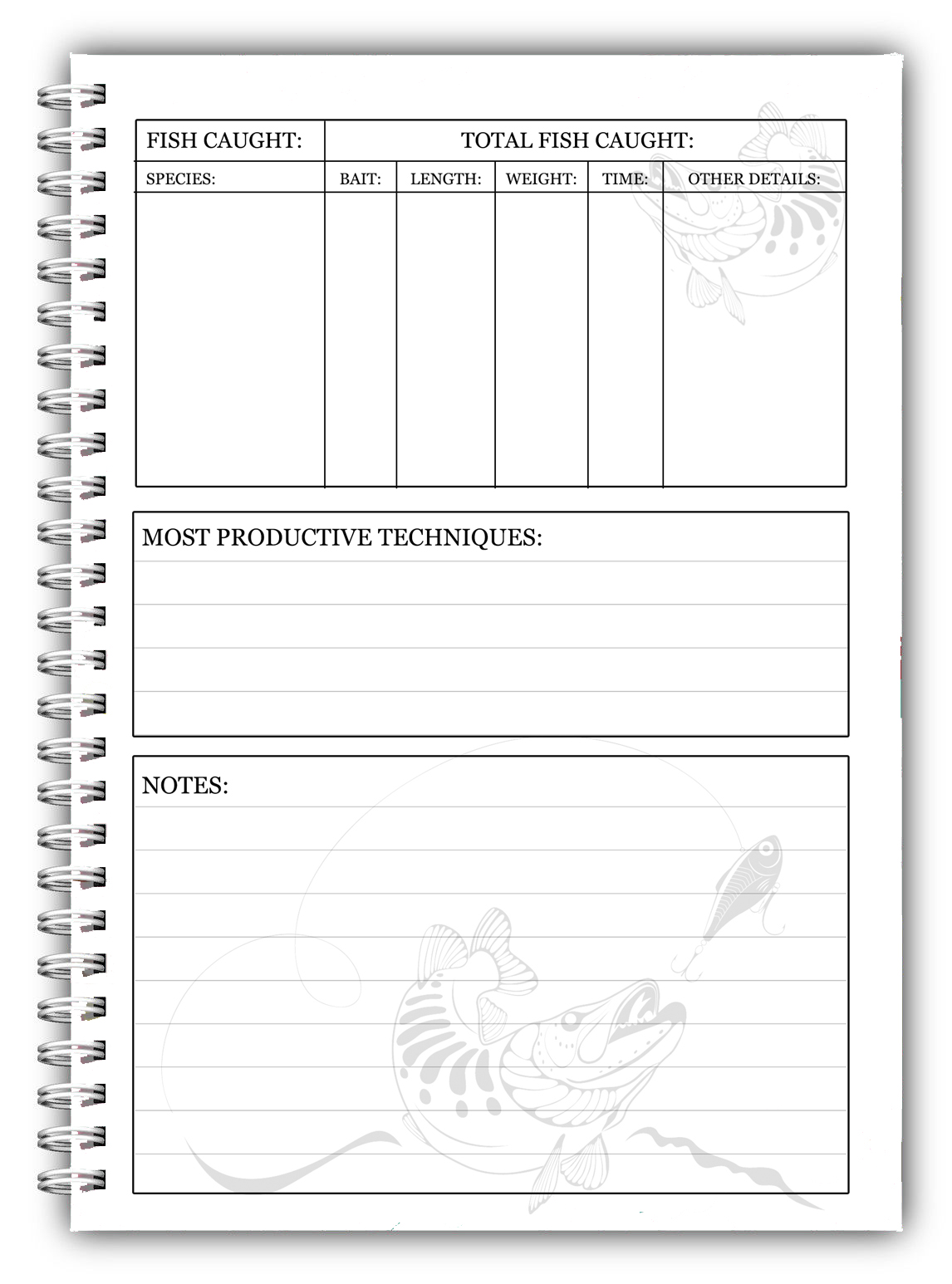 A5 Personalised Fishing Log Book Diary 01 A5 Personalised Fishing Log Book Diary 01 - Image 5