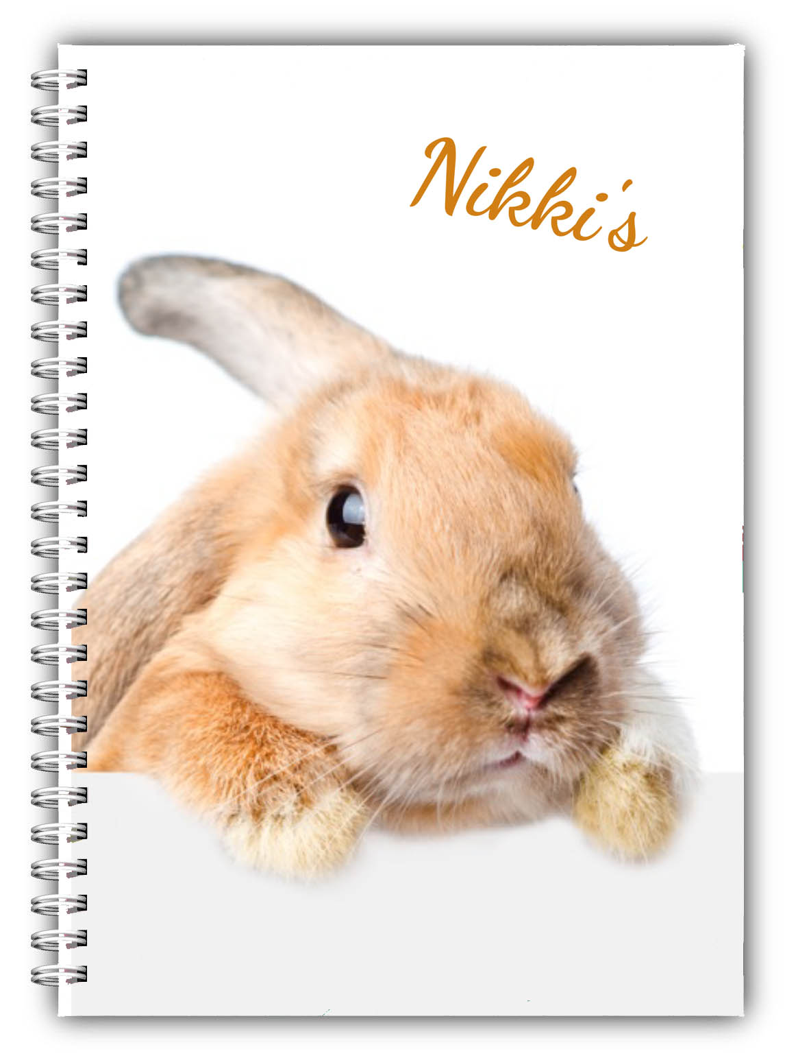 A5 Personalised Rabbit Notebook 06 A5 Personalised Rabbit Notebook 06